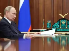epa11381950 Russian President Vladimir Putin meets with Presidential Commissioner for Children's Rights Maria Lvova-Belova (unseen) at the Kremlin in Moscow, Russia, 31 May 2024. EPA/ALEXANDER KAZAKOV/SPUTNIK/KREMLIN POOL MANDATORY CREDIT