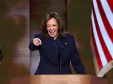 epa11560861 Democratic presidential candidate Kamala Harris gives her keynote address on the final night of the Democratic National Convention (DNC) at the United Center in Chicago, Illinois, USA, 22 August 2024. The 2024 Democratic National Convention is being held 19 to 22 August 2024 in which delegates of the United States' Democratic Party approved the party's platform and ceremonially voted for the party's nominees for president and vice president, Vice President Kamala Harris and Governor Tim Walz of Minnesota, for the upcoming presidential election. EPA/MICHAEL REYNOLDS