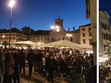 Le immagini di sabato sera a Udine prima delle 18 (orario di chiusura dei bar)