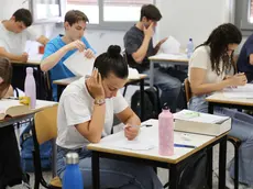 esami di maturitˆ allÕIstituto Tecnico Itis di Bresscia 19 giugno 2024. Ansa Filippo Venezia
