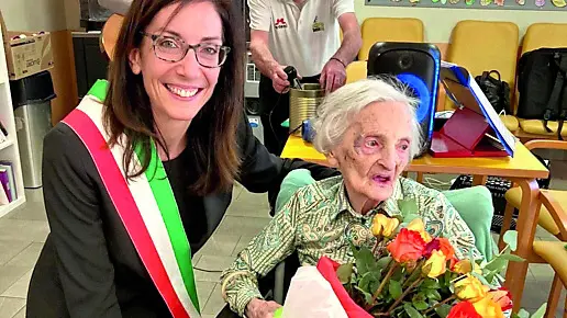 Il sindaco di Pasian di Prato Juli Peressini con Dorina Cecotti