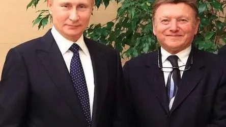 Pittaro con il presidente Putin a San Pietroburgo nel dicembre 2016