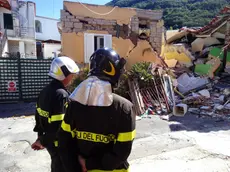 La zona rossa di Via D'Aloisio a Casamicciola, Ischia (Napoli), 21 Settembre 2017. Il bilancio, un mese dopo la scossa di terremoto che fece tremare l'isola è di 1800 sfollati di cui circa 1200 negli alberghi. ANSA/ MAURO IOVINO