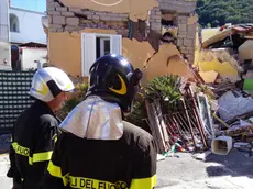La zona rossa di Via D'Aloisio a Casamicciola, Ischia (Napoli), 21 Settembre 2017. Il bilancio, un mese dopo la scossa di terremoto che fece tremare l'isola è di 1800 sfollati di cui circa 1200 negli alberghi. ANSA/ MAURO IOVINO