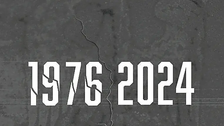 L'immagine riprodotta dall'Udinese calcio per non dimenticare il terremto del Friuli del 1976