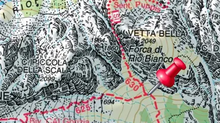 L'area dove è intervenuto il Cnsas