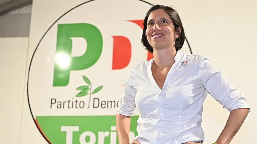 Incontro con Elly Shlein segreatrio del PD durante la Festa dell'Unità in piazza d'Armi , Torino, 9 settembre 2024 ANSA/ALESSANDRO DI MARCO