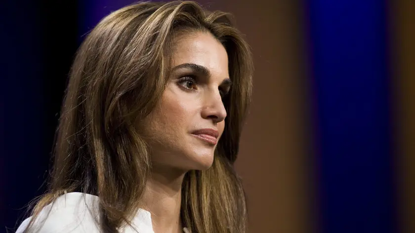 La regina Rania di Giordania riratta durante la quinta edizione del Clinton Global Initiative, in una immagine del 24 settembre 2009 a New York. ANSA/RAMIN TALAIE