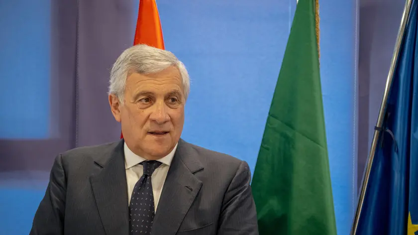 Il Vice Presidente del Consiglio e Ministro degli Affari Esteri e della Cooperazione Internazionale, On. Antonio Tajani, riceve dal Sindaco di Postiglione, Cav. Carmine Cennamo, la cittadinanza onoraria, Postiglione (SA), 21 luglio 2023. ANSA/ MASSIMO PICA