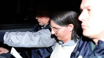 Udine 19 Settembre 2013. Omicidio Silvia Gobbato. L'omicida esce dalla caserma dei Carabinieri per essere tradotto in carcere. Telefoto Copyright Petrussi Foto Press