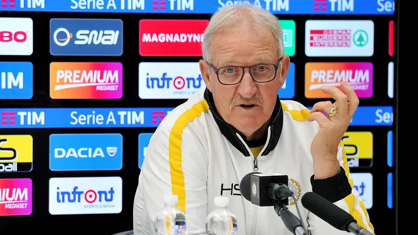 Udine, 22 aprile 2017.Calcio Serie A 2016-2017.Conferenza stampa dell'allenatore dell’Udinese Luigi Delneri in vista della partita di campionato con il Cagliari..© Foto Petrussi / Ferraro Simone