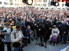 Udine 10 Aprile 2013. Matteo Renzi e Debora Serracchiani in piazza Matteotti. Telefoto copyright Petrussi Foto Press / Diego Petrussi