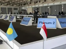 epa11408031 Final preparations are done for the 'Summit on Peace in Ukraine' at the Buergenstock Resort, in Obbeurgen, Switzerland, 13 June 2024. Switzerland will host the two-day Summit on Peace in Ukraine conference on 15 and 16 June 2024 at the Buergenstock Resort in central Switzerland. More than 90 delegations from all over the world are expected to attend the summit. EPA/URS FLUEELER