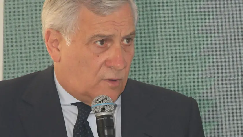 il Ministro degli affari esteri Antonio Tajani ospite di Bruno Vespa al "Forum in Masseria 2024" a Manduria(TA),presso la masseria Reni. Ansa\Claudio Longo Manduria 05\07\2024
