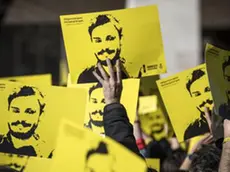 People hold signs depicting Giulio Regeni and reading ''365 days without Giulio'' as they attend a march in memory of the Italian researcher at Sapienza University on the first anniversary of his disappearance in Egypt, Rome, Italy, 25 January 2017. Italian President Sergio Mattarella on the same day called for cooperation to bring the killers of Regeni in Egypt to justice. 'Italy has mourned the killing of one of its studious young people, Giulio Regeni, without full light being shed on this tragic case for a year, despite the intense efforts of our judiciary and our diplomacy', Mattarella said on the first anniversary of Regeni's disappearance. 'We call for broader and more effective cooperation so that the culprits are brought to justice'. Guilio Regeni was an Italian PhD student researching the independent trade unions in Egypt, he disappeared on 25 January 2016 in Cairo, then his body was found in a ditch on Cairo-Alexandria road outside of Cairo on 03 February 2016 with signs of torture. ANSA/MASSIMO PERCOSSI