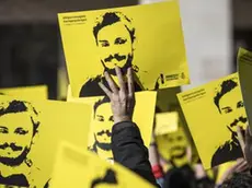 People hold signs depicting Giulio Regeni and reading ''365 days without Giulio'' as they attend a march in memory of the Italian researcher at Sapienza University on the first anniversary of his disappearance in Egypt, Rome, Italy, 25 January 2017. Italian President Sergio Mattarella on the same day called for cooperation to bring the killers of Regeni in Egypt to justice. 'Italy has mourned the killing of one of its studious young people, Giulio Regeni, without full light being shed on this tragic case for a year, despite the intense efforts of our judiciary and our diplomacy', Mattarella said on the first anniversary of Regeni's disappearance. 'We call for broader and more effective cooperation so that the culprits are brought to justice'. Guilio Regeni was an Italian PhD student researching the independent trade unions in Egypt, he disappeared on 25 January 2016 in Cairo, then his body was found in a ditch on Cairo-Alexandria road outside of Cairo on 03 February 2016 with signs of torture. ANSA/MASSIMO PERCOSSI