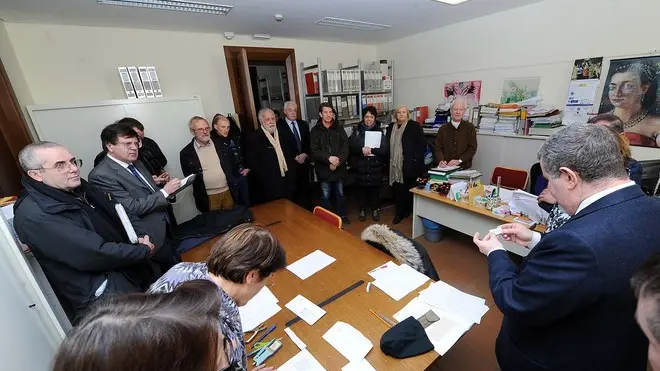 Udine 26 Marzo 2013. Estrazione simboli elezioni comunali. Telefoto Copyright Petrussi Foto Press 7 Petrussi Diego
