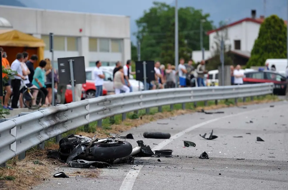 Gemona 22 giugno 2014 Incidente mortale tra due moto ed un auto. Copyright Foto Petrussi / Ferraro Simone
