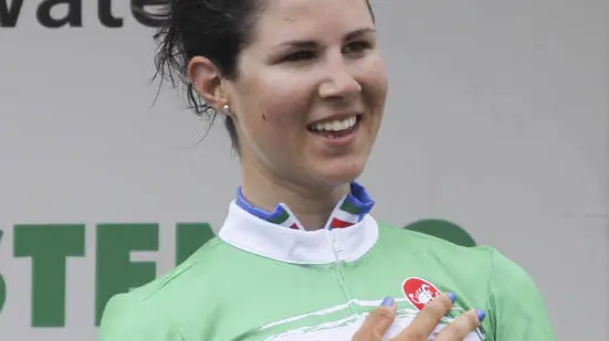 Foto Belen Sivori/LaPresse.27/06/2015 Torino, Italia.Sport.Campionati italiani di ciclismo.Nella foto: arrivo Donne Elite, Elena Cecchini vincitore..Photo Belen Sivori/LaPresse.27/06/2015 Turin, Italy.Sport.Italian cycling championships.In the pic: Donne Elite, Elena Cecchini winner