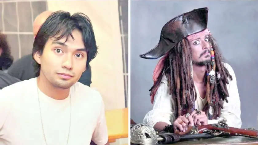 Da sinistra, il 22enne messicano Uriel Nieves Pérez e Louis Guglielmero sosia di Jack Sparrow