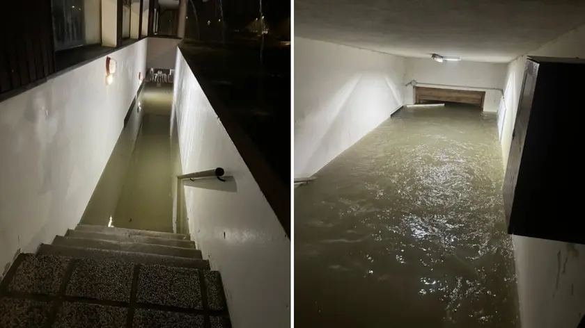 Le immagini dell'allagamento allo Sport Hotel di Piancavallo: due metri d'acqua negli scantinati