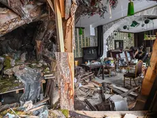 The interior of the ruins of the Hotel Rigopiano, photographed through a window, near Penne, in Abruzzo's Region, Italy, 12 January 2018. An avalanche hit the hotel one year ago (18 January 2017), causing the death of 29 people. ANSA/ALESSANDRO DI MEO