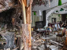 The interior of the ruins of the Hotel Rigopiano, photographed through a window, near Penne, in Abruzzo's Region, Italy, 12 January 2018. An avalanche hit the hotel one year ago (18 January 2017), causing the death of 29 people. ANSA/ALESSANDRO DI MEO
