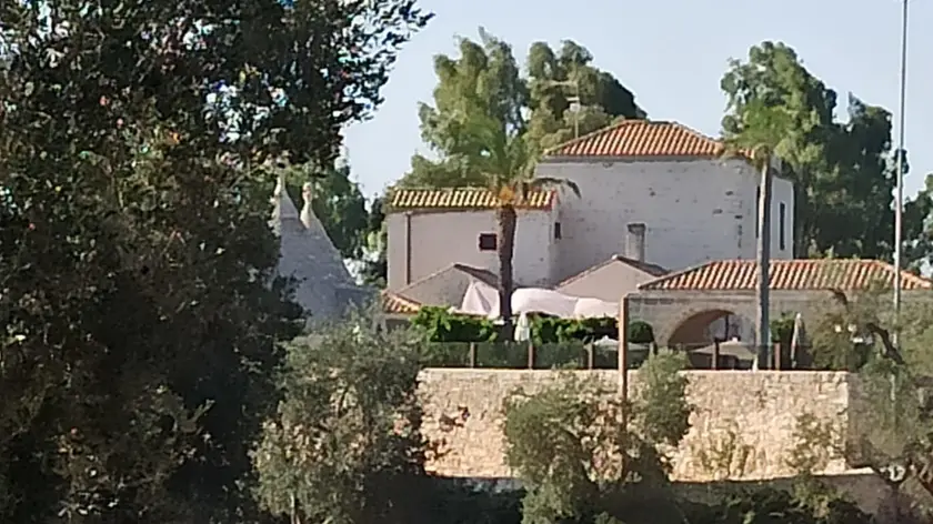 La masseria di Ceglie Messapica, in Puglia, dove la premier Giorgia Meloni sta trascorrendo le vacanze, 21 agosto 2023. ANSA/ DANILO SANTORO