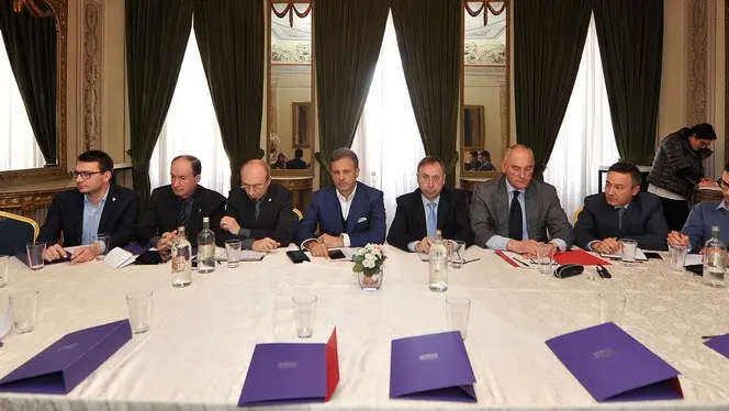 Udine 07 aprile 2017 Palazzo Kechler, conferenza stampa del gruppo di destra per la prossima corsa a Sindaco di Udine. Copyright Foto Petrussi / Ferraro Simone