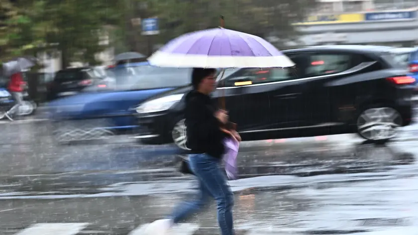Heavy rain during the night which caused flooding in the Tigullio area. It is raining in Genoal, but there are no inconveniences, Genoa, 24 October 2023. ANSA/LUCA ZENNARO