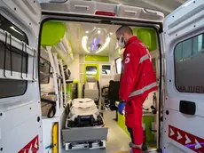 One of the ambulances donated by the players of the Italian national soccer team, World Champions in 2006, to the Red Cross, during the Coronavirus lockdown, in Rome, Italy, 10 April 2020. ANSA/MASSIMO PERCOSSI