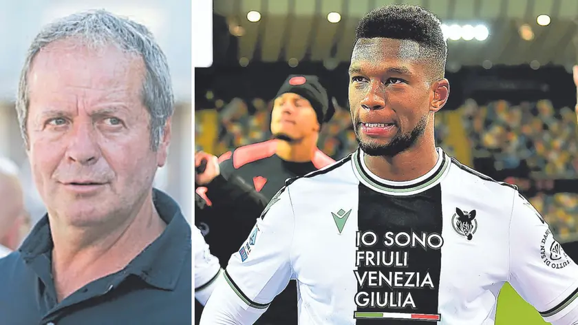 Beppe Dossena e, a destra, Christian Kabasele: il bianconero compirà 33 anni a febbraio