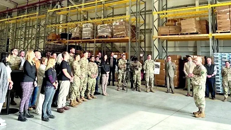 La cerimonia inagurale del nuovo centro logistico alla base di Aviano