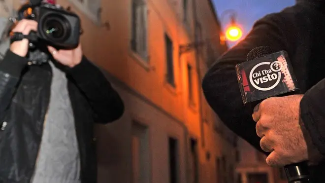 Udine, 10 dicembre 2011 La Troupe del programma Rai, Chi L' ha Visto, a Udine. Telefoto Copyright Foto PFP / Ferraro Simone