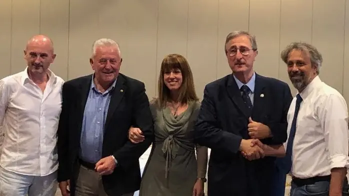 L’assemblea di Federcaccia Fvg ha riconfermato al vertice l’avvocato udinese Paolo Viezzi (primo a destra)