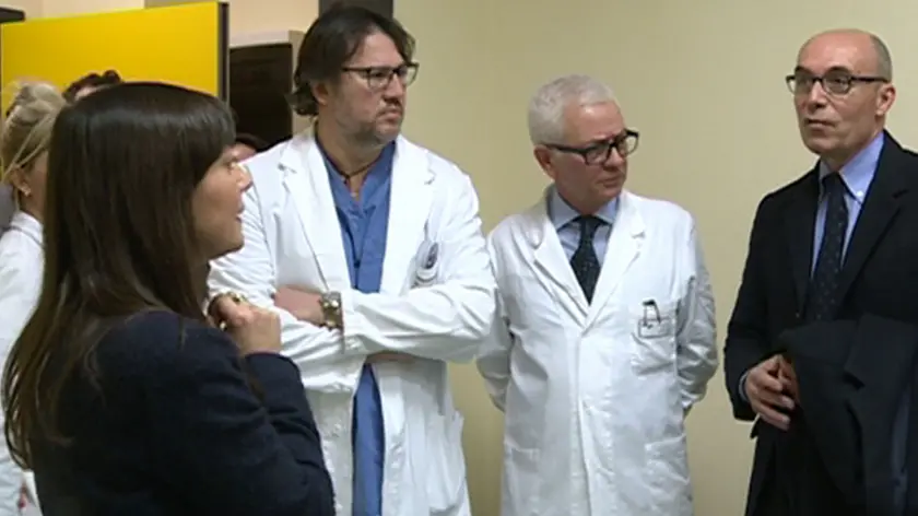 Debora Serracchiani (Presidente Regione Friuli Venezia Giulia) con Giovanni Pilati (Direttore AAS n. 2 Bassa Friulana-Isontina) alla presentazione dell'attività del Centro Regionale Unico Amianto (CRUA) - Monfalcone 15/02/2016