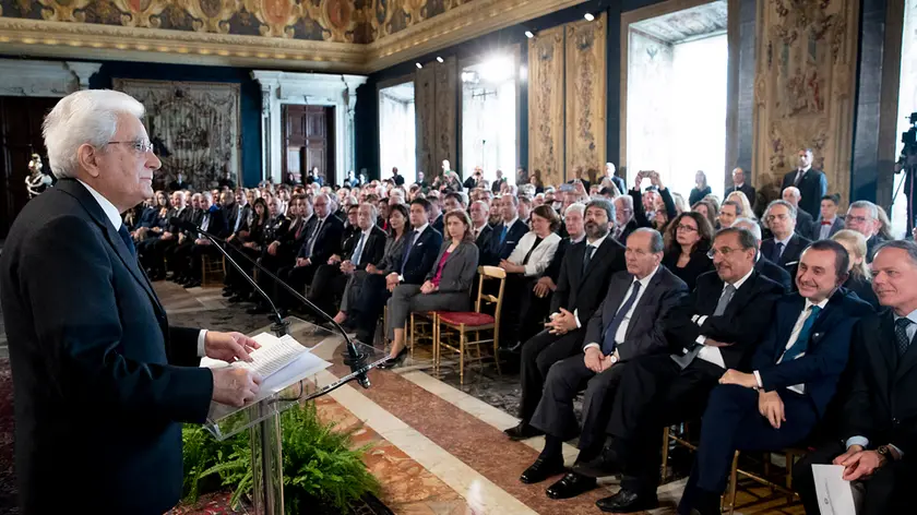 Foto Paolo Giandotti/Ufficio Stampa Quirinale/LaPresse09-02-2019 Roma - ItaliaPoliticaSergio Mattarella alla celebrazione del "Giorno del Ricordo" al Quirinale Il Presidente della Repubblica Sergio Mattarella rivolge il suo indirizzo di saluto in occasione della celebrazione del "Giorno del Ricordo" , oggi 9 febbraio 2019. (Foto di Paolo Giandotti - Ufficio per la Stampa e la Comunicazione della Presidenza della Repubblica)DISTRIBUTION FREE OF CHARGE - NOT FOR SALE