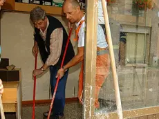 ANTEPRIMA PONTEBBA (UD) 30 AGOSTO 2003. MALTEMPO IN FRIULI. Danni provocati dalle frane di venerdi' scorso. TELEFOTO COPYRIGHT FOTO AGENCY ANTEPRIMA www anteprimafoto.it