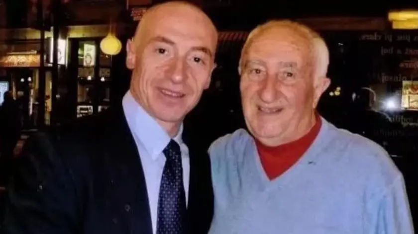 Il campione Yuri Chechi con il fondatore della Libertas, Villiam Fortini