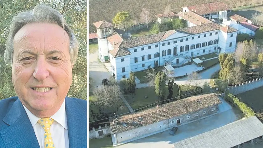 L’imprenditore Giovanni Cella e un’immagine dall’alto del castello di Cosa