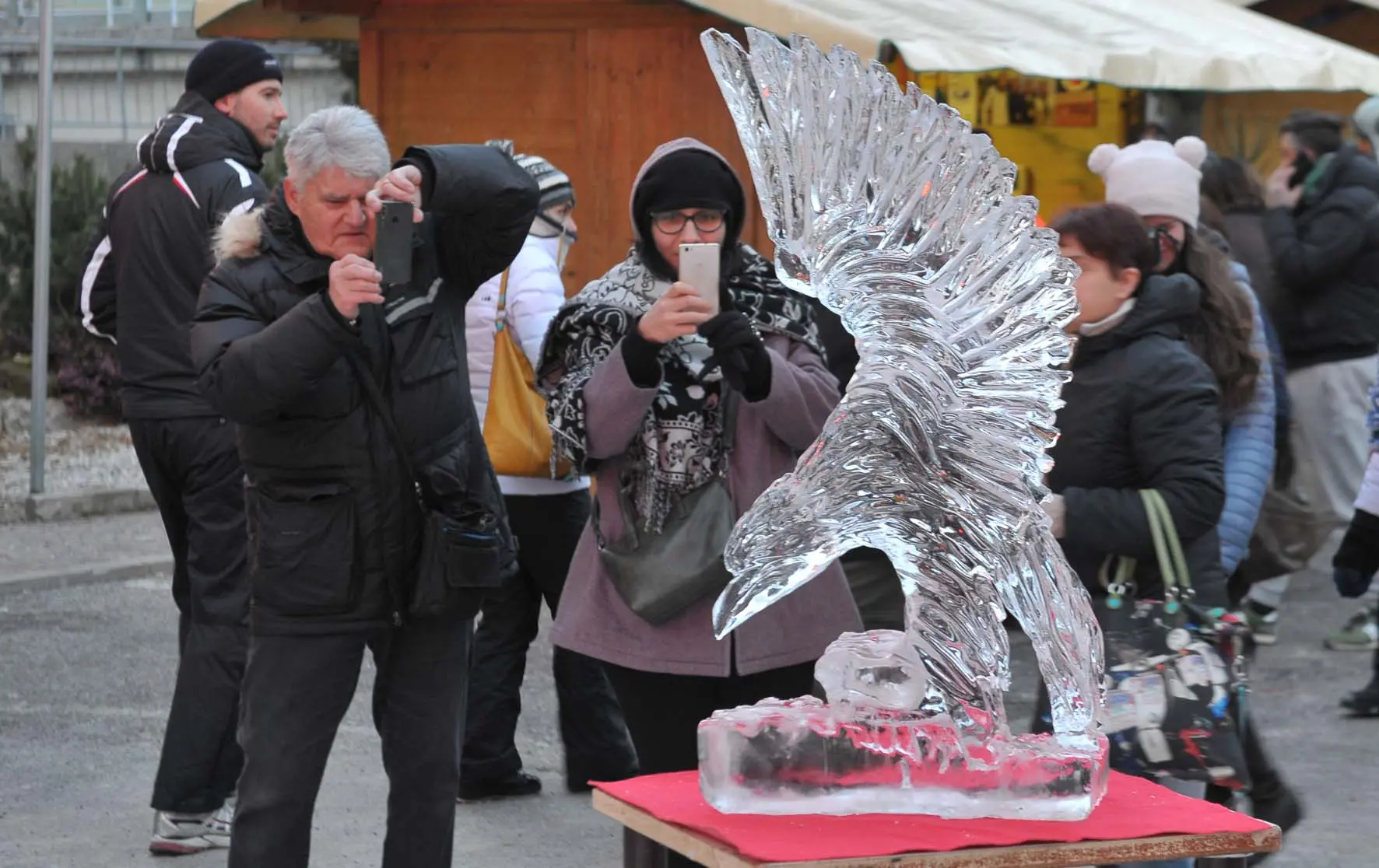 Pontebba 20 gennaio 2019. Sculture di Ghiaccio. © Foto Petrussi