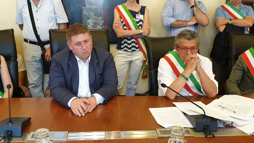 Il sindaco di Latisana Galizio e il collega di Palmanova Martines