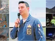 Il pilota delle Frecce tricolori morto e alcune immagini del luogo in cui è precipitato l'ultraleggero e degli uomini impegnati nei soccorsi