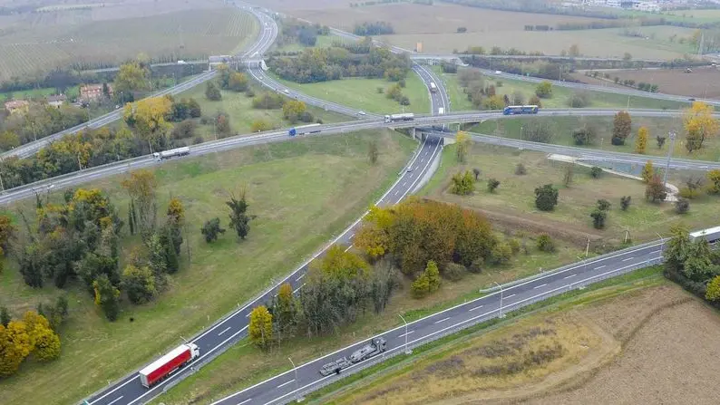 Autostrada A4: snodo di Palmanova (Foto Petrussi Diego Copyright)