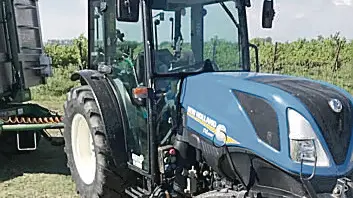 Uno dei trattori dell'azienda Forchir