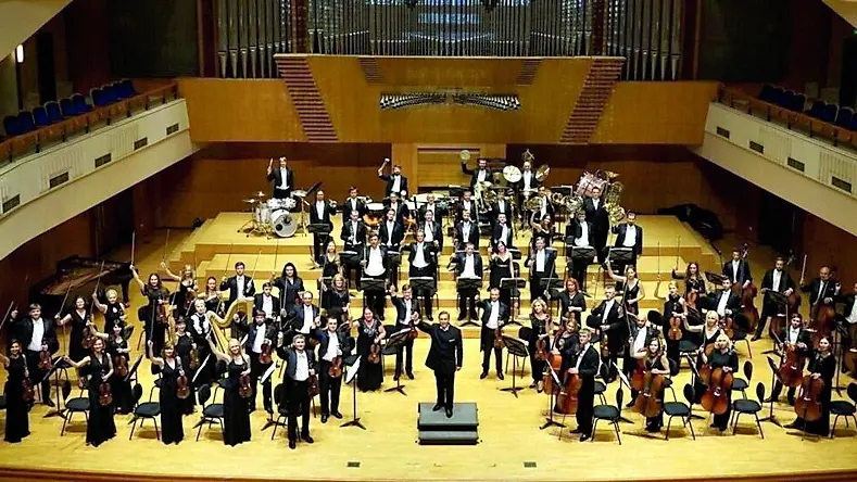 L’Orchestra sinfonica della Radio nazionale Ucraina che si esibirà al teatro Verdi di Pordenone