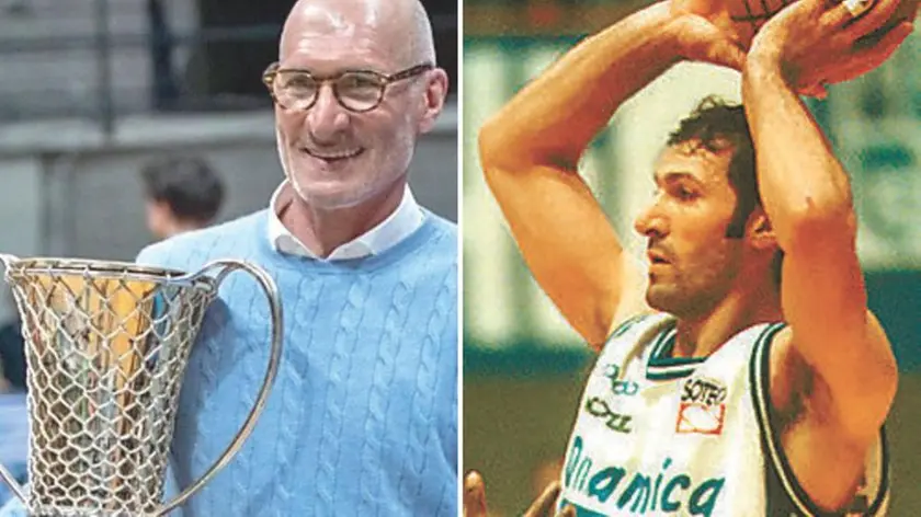 Antonello Riva, 62 anni: a destra con la maglia della Dinamica Gorizia