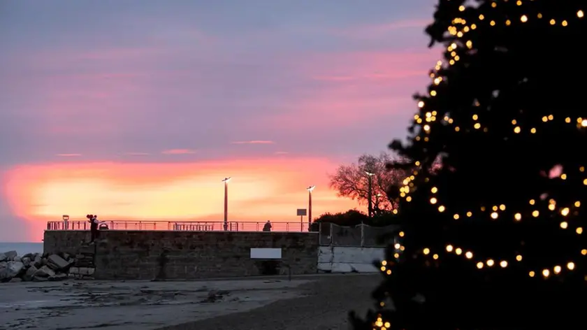 Il tramonto invernale sulla spiaggia di Grado Fotoservizio di Katia Bonaventura