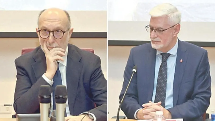 L'assessore regionale Riccardo Riccardi e, a destra, il presidente dell’Afds, Roberto Flora