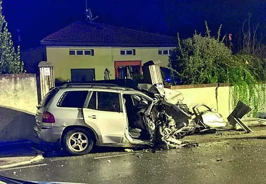 L’auto dopo l'incidente a Cordenons (foto Ambrosio / Petrussi)